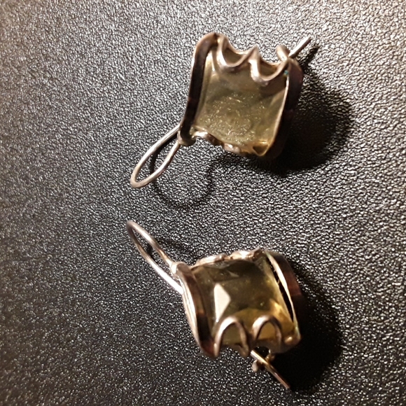 Genuine Agam Treasures Sterling Silver and 14K Rose Gold Smoky Quartz Earrings - Picture 7 of 7